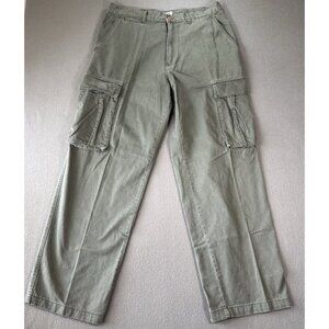 VINTAGE Bugle Boy Pants Men’s 36 Green Baggy Cargo Skater Grunge Y2K Relaxed 90s